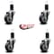 Service Caster 3.5'' Thermoplastic Rubber Wheel Swivel 1-5/8'' Expanding Stem Caster Set, 4PK SCC-EX20S3514-TPRB-158-4 - alternate 3
